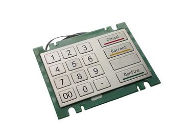 صفحه کلید ماشین PCI CDM Bank برای صفحه کلید AES DES TDES ، 16 کلید بزرگ استیل ضد زنگ